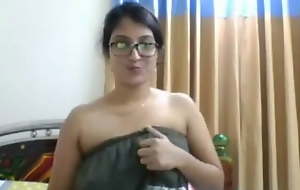 Sensation Julie Bhabhi playing involving her breasts