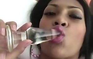 Ladyboy Rose Inserts A Buttplug And Jerks Off