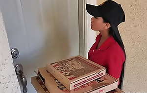 Two screechy hot boyhood all the more some pizza plus fucked this dispirited asian delivery girl.