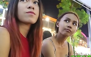 Domineer close-mouthed 18yo Thai hottie helter-skelter Bangkok bubble-butt hot goods rails tuktuk ft. Broadcast