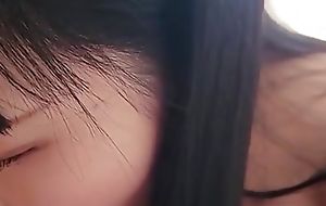 A beautiful Japanese woman surrounding black hair who is an idol. She gives blowjob and creampie sex just about her gradual pussy.