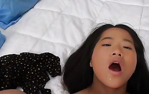 Asian stepdaughter POV sucks and fucks with regard to her stepdad