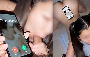 Cheating Girlfriend Ignores Boyfriends Calls While Giving Admirer - Compacted Asian