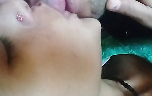 Horny girlfriend giving a kiss so spectacular with boyfriend and engulfing boobs