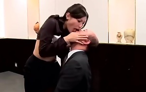 Boss with secretary make love in office