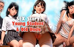 18 Japanese pupil fucked by old guy - uncensored lovemaking story