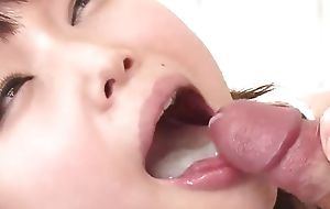 Three individuals are shown overenthusiastic in Megumi Shino's greedy mouth, introducing an uncensored XXX Japanese Adult Video.