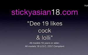 Stickyasian18 compilation near petite dee cock & lolli