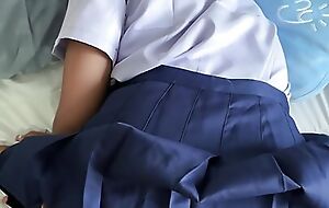 French tourist fuck a 18 grow older old Thai schoolgirl in uniform