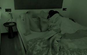 Night livecam catches Step sister masturbating next to step kinsman helter-skelter the same bed