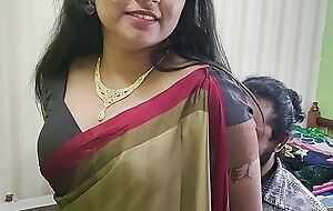 BDSM both hand tied and blindfolded in saree by vaishnavy and Sharun Raj, Mallu shore up steady hot bdsm ass and boobs kiss romance