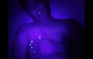 Asian Twink Masturbates Off and Cums 5 (With Blacklight)