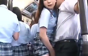 Asian Schoolgirl gets drilled on a bus