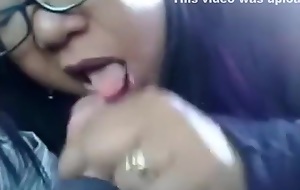 Nerdy glassed asian girl gives a catch brush bf a oral-stimulation on touching a catch bus added to gulps his cum