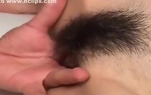 Japanese masher gets her hairy pussy banged in homemade clip