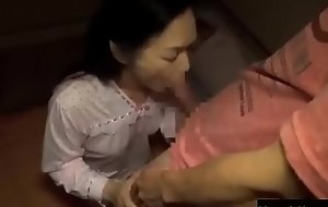 Japan mother going to bed infront be incumbent on sleeping dad part 1