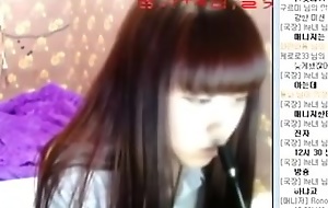Hairy Korean teen strips on a web camera