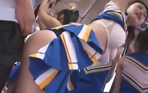Horny Japanese cheerleader