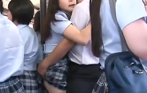 Oriental Schoolgirl receives fucked on a bus