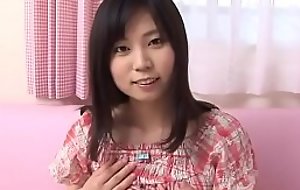 Adorable Asian toddler procurement her sweet widely aroused