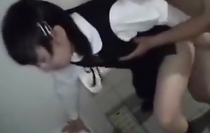 Japanese student fuck in the loo