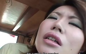 Oriental babe on a fishing boat attempts parts the sex toy