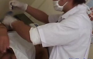 Asian doctor twink giving enema shot
