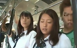 japanese schoolgirl be crazy abused bus