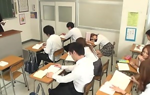 Japanese schoolgirls in superintend