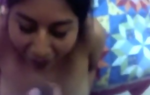 Indian wife gives blowjob to her neighbor unending load of shit